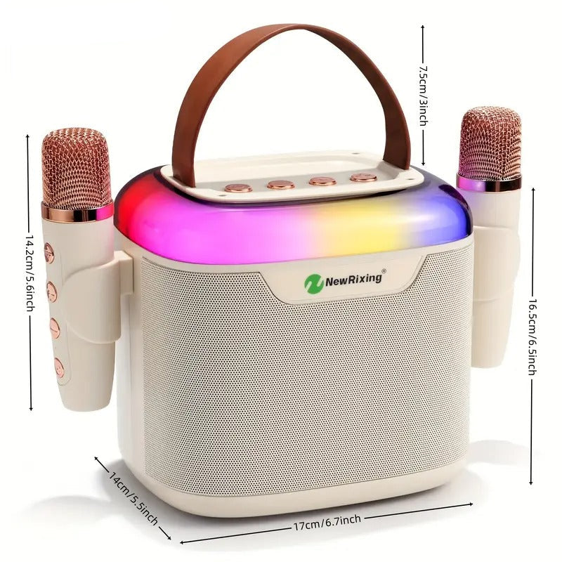 NNETM Wireless Portable Karaoke Machine with 2 Microphones