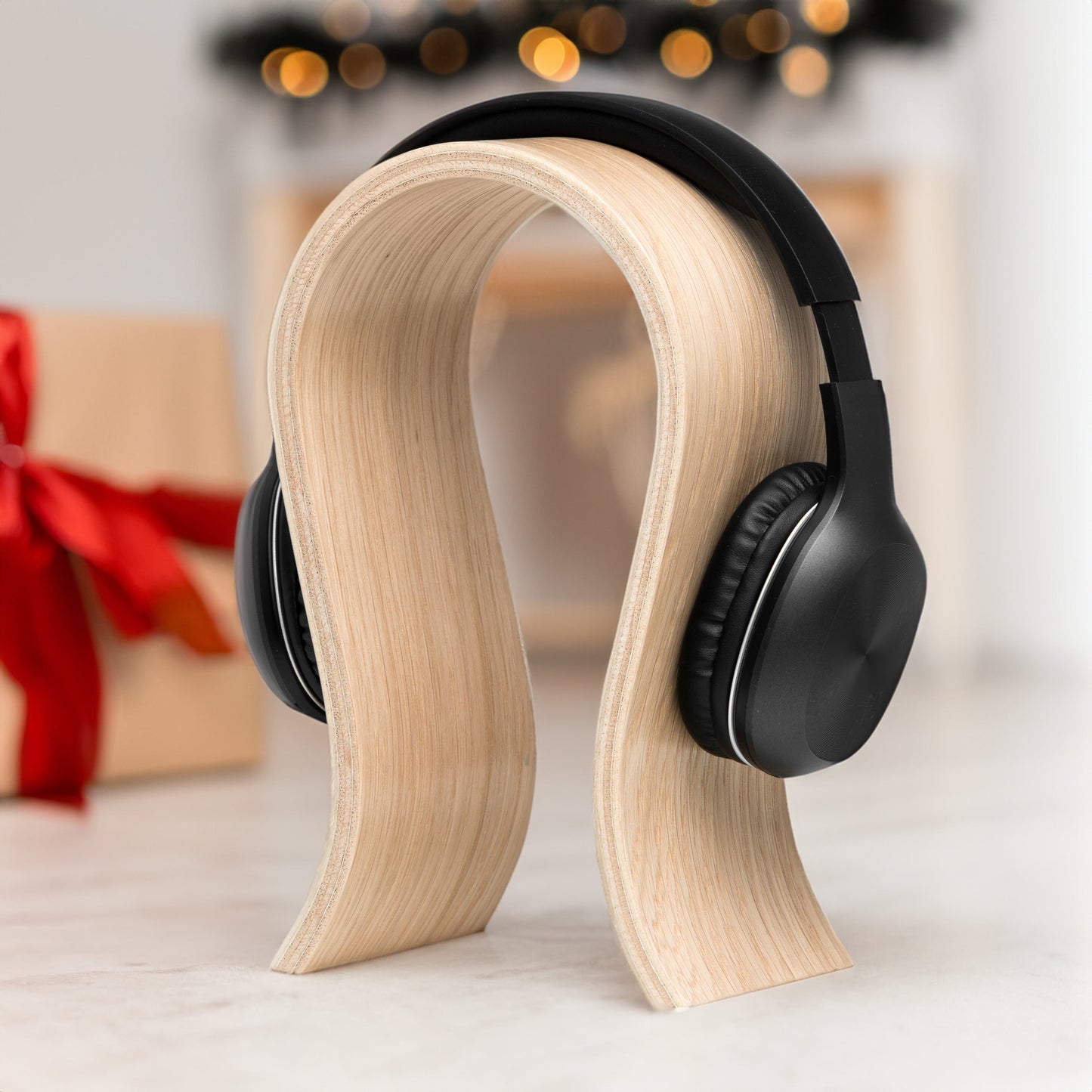 Wooden Headphones Stand, Minimalist, Scandinavian Design