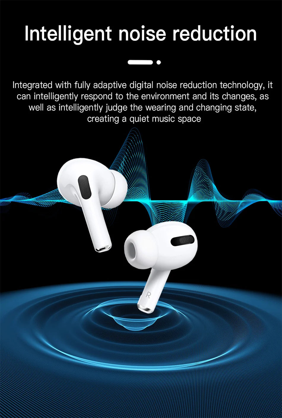In Ear Earphones Wireless Earbuds Touch Control LCD Screen Earphone ~ headphones with ENC Noise Cancell Super Bass Premium Sound Long Battery