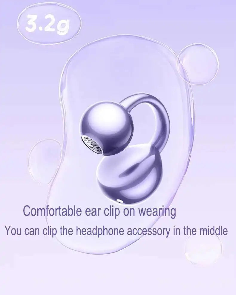 Wireless Bluetooth Earbuds Earrings Set Butterfly~Headphones Knot Snow Earbuds Accessories Waterproof Noise Cancelling Earclip Earbuds