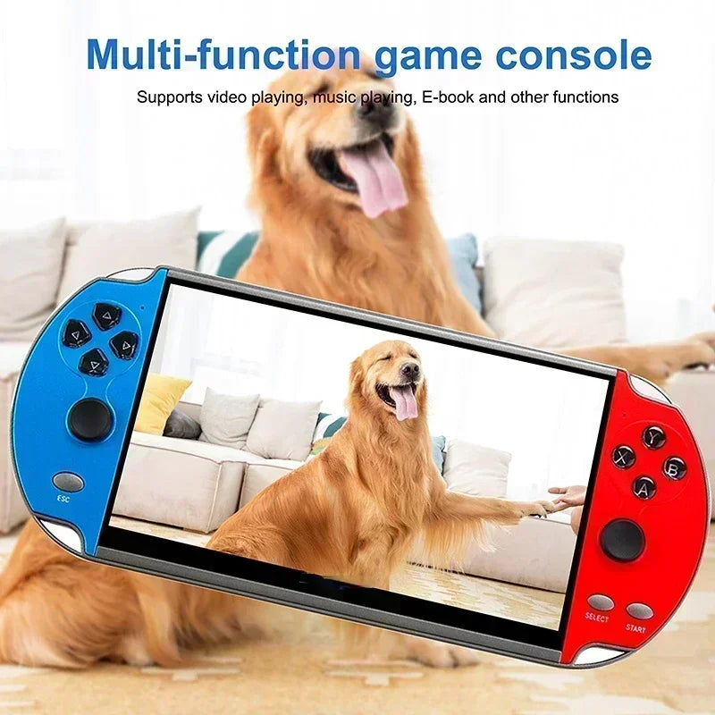 X7 X12 Plus Retro Handheld Video Game Console Linux System 4.3 5.1 7.1 Inch IPS Screen Portable Pocket Video Player Switch