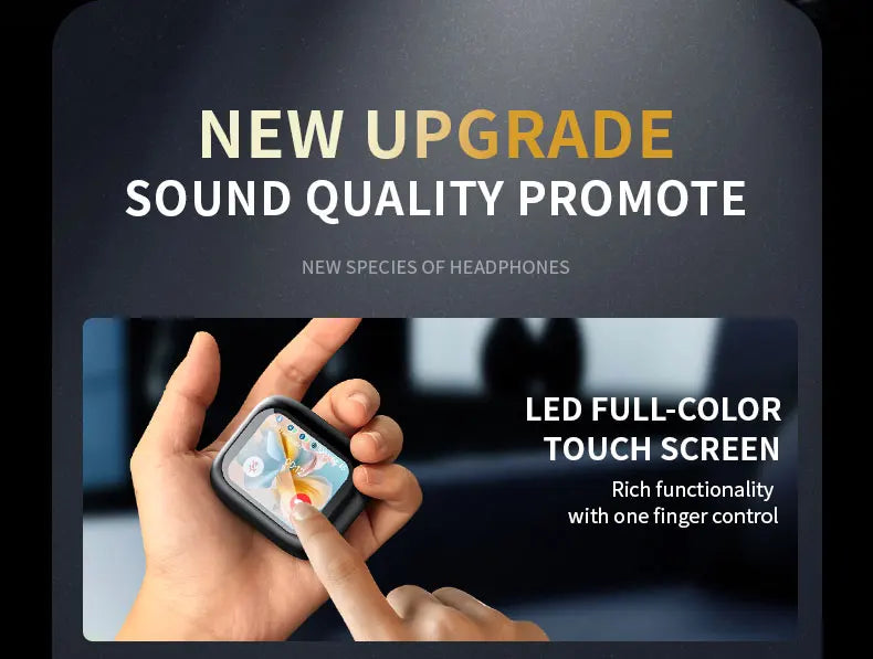 2026 New Wireless Earbuds With Touch Screen In-Headphones ANC Noise Cancellation Long Battery ENC Compatible With IOS Android