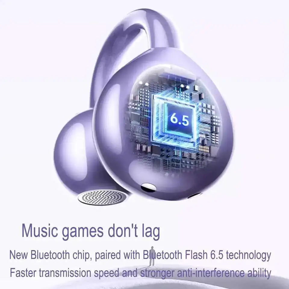 Wireless Bluetooth Earbuds Earrings Set Butterfly~Headphones Knot Snow Earbuds Accessories Waterproof Noise Cancelling Earclip Earbuds