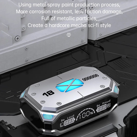 #M41 Bluetooth Earphones Wireless Headphones Smart Touch Digital Display Stereo Sound Earbuds With Colour Light Magnetic Suction