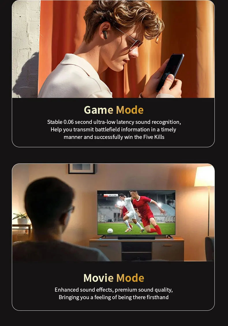 2026 New Wireless Earbuds With Touch Screen In-Headphones ANC Noise Cancellation Long Battery ENC Compatible With IOS Android