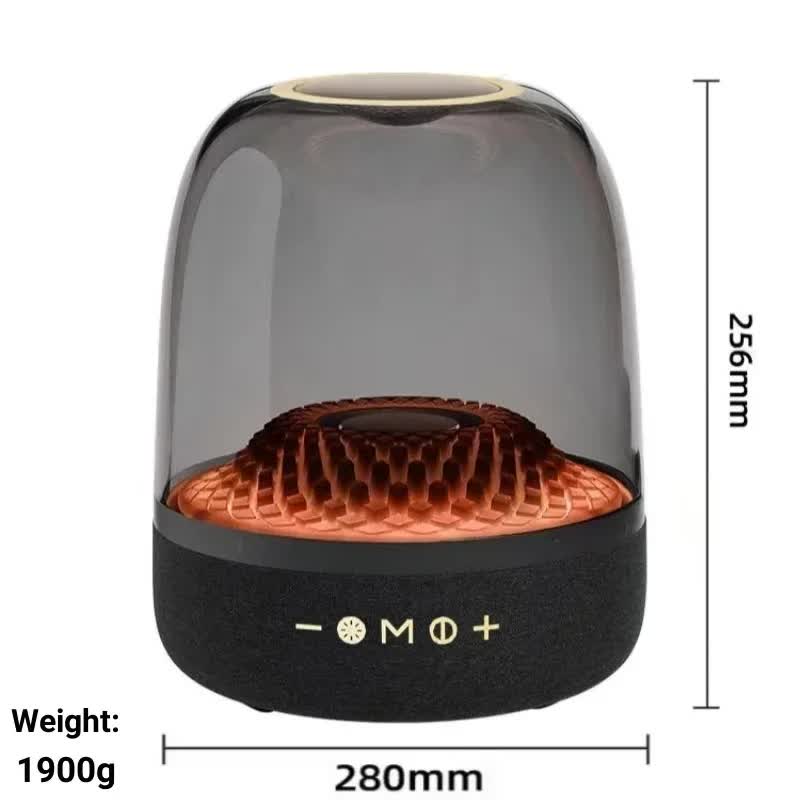 NNEDSZ LP90 Black 360° Bluetooth Home Theater Speaker With Two Microphones - LED Light Effect, 120W Surround Sound